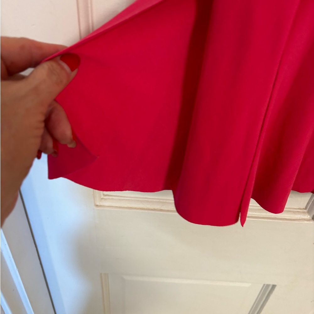 Cach’e Hot Pink Silky Skirt Sz Lg - Picture 6 of 10